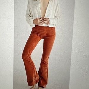 Free People Penny Pull-ons in corduroy Terracotta. NWOT.
